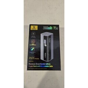 Baseus EnerGeek GR11 20,000mAh 145w Power Bank w/ Retractable Cable New